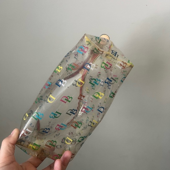 Authentic Retro 90s Dooney & Bourke Transparent Large Logo Pouch - Picture 4 of 6